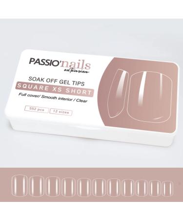 Passio'nails 552 Pieces 12 Sizes for Nail Prosthesist Beginner Nail Art at Home Manicure Salons Women