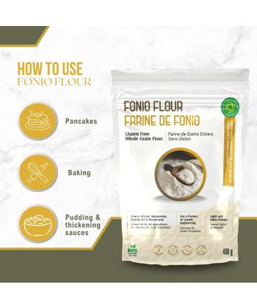 Aga's Wholesome Fonio Gluten free Flour 400g Made from Ancient African Grain Fonio Vegan Protein High Fiber Superfood Non GMO Keto Paleo Gluten Free Alternative to Wheat & Oat Flour - Buy Online on GoSupps.com