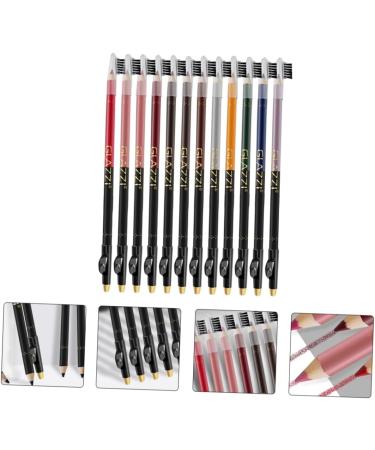 Beavorty 12pcs Lip Liner Eyeliner Eyebrow Pencil Black Makeup Lip Liner Makeup Pencil Natural Accessories - Buy Online on GoSupps.com