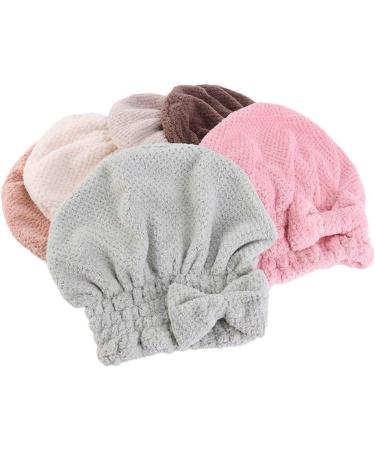 Asudaro Microfiber Hair Towel for Women | Quick-Drying Turban Cap & Shower Hood | Absorbent Thickened Bathing Cap in Skin Pink - Buy Online on GoSupps.com