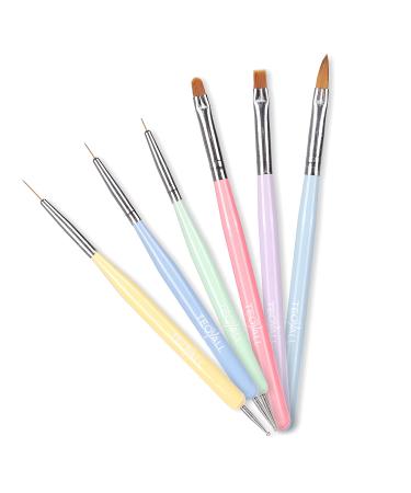 TEOYALL Nail Art Brushes Set - Builder Gel, Dotting Tools, Fine Liner - Buy Online on GoSupps.com