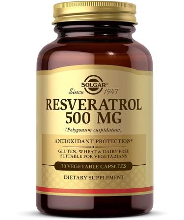 Solgar Resveratrol 500 mg 30 Vegetable Capsules - Buy Online on GoSupps.com
