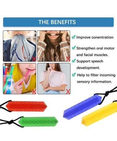 Sensory Chew Necklace - Diamond Shape, Food Grade Silicone for Autistic & ADHD Kids - Buy Online on GoSupps.com