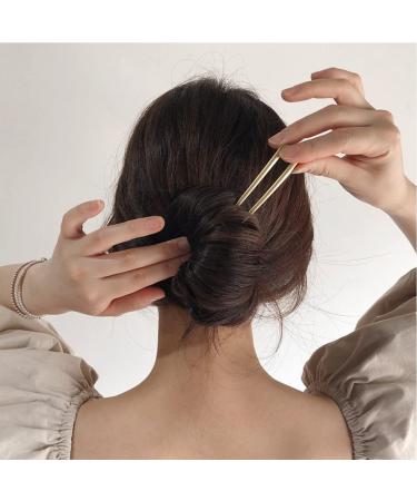 6-Piece Metal U Shaped Hair Pins Set - French Hairpin Forks Bobby Pin Kit for Women and Girls Hairstyles - Silver, Gold, Rose Gold - Buy Online on GoSupps.com