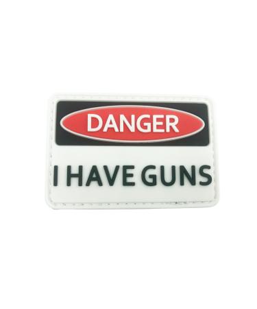 Danger I Have Guns PVC Airsoft Paintball Velcro Patch Squad Patch