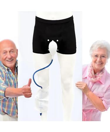 69 to 92CM ICEMOB Wearable Urinal for Men 500Ml Male Urine Collection System Silicone Male Incontinence Devices Urine Collection Bag for Bedridden Patients