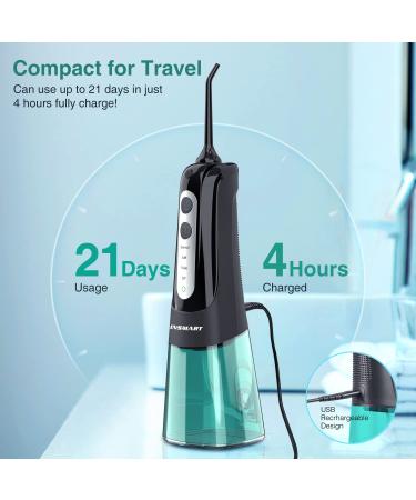 INSMART Cordless Water Flosser - USB Rechargeable Oral Irrigator with 300ML Tank, IPX7 Waterproof, 4 Modes for Home & Travel - Buy Online on GoSupps.com