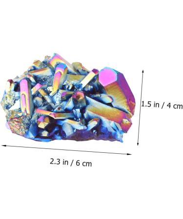 Shop Beaupretty Crystal Cluster Adornment - Titanium Coated Amethyst & Bismuth Natural Gemstone Desktop Decor | International Shipping - Buy Online on GoSupps.com