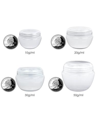 Beauticom 10G Frosted Container Jars with Inner Liner - BPA Free (6 Pieces - LIGHT Purple) - Buy Online on GoSupps.com