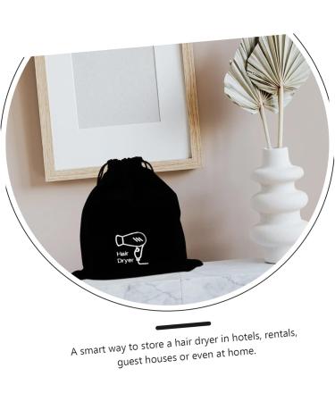 Baluue 8 Pcs Hair Dryer Storage Bag Compact Hair Dryer Storage Pouch Hair Blower Wig Bags Black Flannel - Buy Online on GoSupps.com