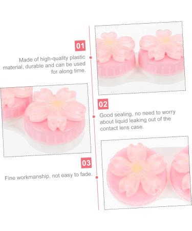 Buy Healvian 3pcs Pink Contact Lens Case - Simple Crystal Plastic 7X4.5X2.5CM | International Shipping Available - Buy Online on GoSupps.com