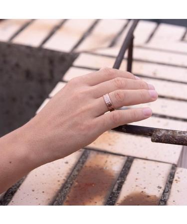 Vintage Hammered Copper Magnetic Ring for Men - Stylish and Therapeutic - Buy Online on GoSupps.com