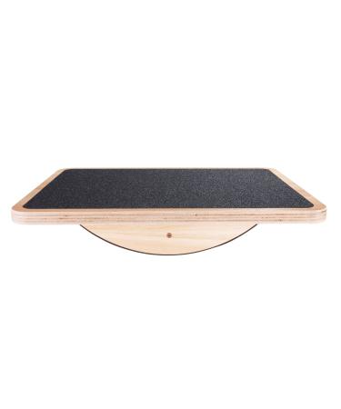StrongTek Professional Wooden Balance Board, Rocker Board, Wood Standing Desk Accessory, Balancing Board for Under Desk, Anti Slip Roller, Core Strength, Stability, Office Wobble Boards Basic