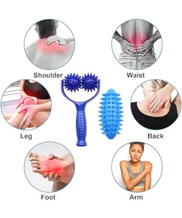 Wilsonzin Massage Roll Set - Hedgehog Ball Massage Roller & Interchangeable Massage Tools for Legs Back Arms & Shoulders - Ultimate Fascia Massager - Buy Online on GoSupps.com