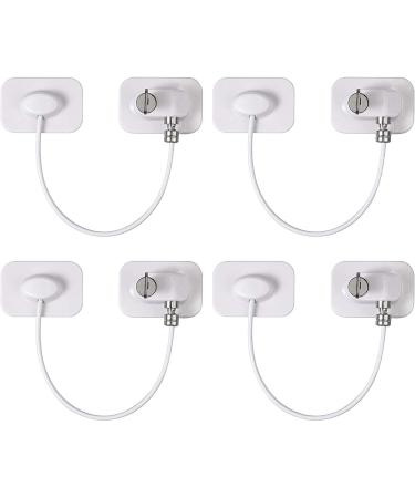 Child protection for window fridge cabinet doors safety lock set 4 PCs white fuse lockable adhesive lock.