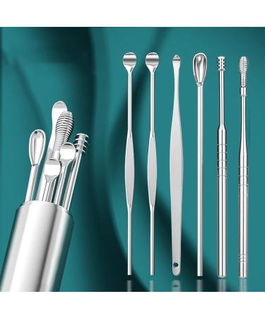 Cleaning Ears Wax Ear Wax Cleaners | Ear Cleaning Kit Earwax Removal Kit Stainless Steel Ear Pick Set with Cleaning Brush - Buy Online on GoSupps.com