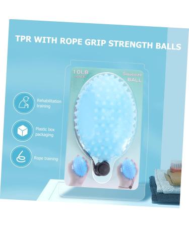 Lurrose 2-Piece Hand Strengthener Set | Rope Handball & Massage Device | Fitness Accessories for Rehabilitation & Finger Exercises | Handmade Blue Squeeze Balls - Buy Online on GoSupps.com