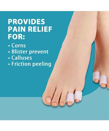 Toe Protector Corn Remover Cushions - 16 Pack Bunion Blister Relief Sleeves & Caps for Men & Women - Silicone Toe Pads for Pain Relief (White - Buy Online on GoSupps.com