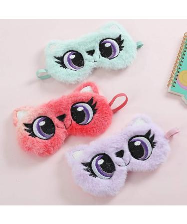Buy Plush Cartoon Panda Eye Mask - Soft Light Purple Sleep Mask for Girls | International Shipping - Buy Online on GoSupps.com