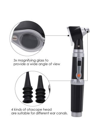 LED Otoscope with 3x Magnification & 4 Interchangeable Heads | Professional Ear Exam Tool for Home & Clinic - Buy Internationally! - Buy Online on GoSupps.com