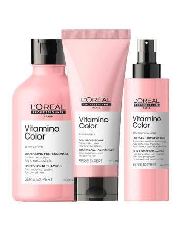 L'Or al Professionnel Paris L'Oreal Professionnel Serie Expert Vitamino Color Shampoo 300ml Conditioner 200ml Spray 10-in-1 190ml