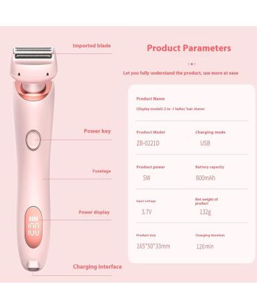 Female Shaver for Private Area Shaver for Women Wet Dry Shaver Women 2 in 1 Waterproof Electric Razor Say Goodbye to Ingrown Hairs and Painful Hair Removal (Pink) - Buy Online on GoSupps.com