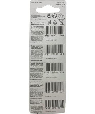 Buy 5x GP 27A MN27 12V Alkaline Batteries - Long-lasting Power | Fast Worldwide Shipping - Buy Online on GoSupps.com