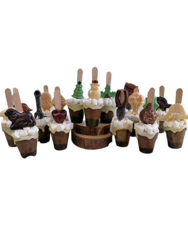 Set of 3 Belgian Hot Chocolate Stirrers Spoons Sticks with Mustache Individually Wrapped HandMade - Buy Online on GoSupps.com