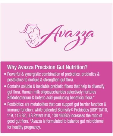 Avazza Prenatal Formula with TriBiom Formula: Probiotics + Prebiotics+ PostBiotics to Nurture & Stabilize Against Leaky Gut. Human Milk Oligosaccharides. 100% Vegan (150g 30 Servings) - Buy Online on GoSupps.com