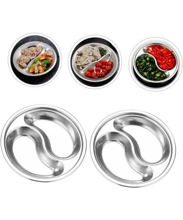 Milisten 4pcs Stainless Steel Saucer Japanese Salad Dressing Japanese Plates Stainless Steel Candy Dishes and Trays Mini Stainless Steel Mixing Bowls Condiment Saucer Lattice Snack Bowl 10.5X10.5CM Silver - Buy Online on GoSupps.com