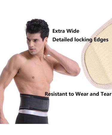 Soft & Breathable Lumbar Support Belt - Durable Waist Protection for Men & Women | Velcro | Black | 41inch - Buy Online on GoSupps.com
