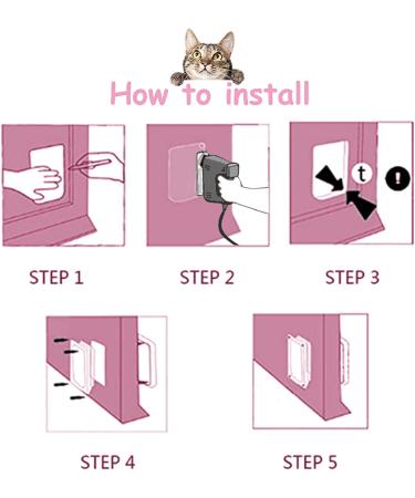 4-Way Locking Cat Flap Door for Interior & Exterior - White Medium Size for Cats & Small Dogs - Buy Online on GoSupps.com