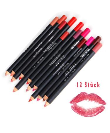 Matt Lipliner Set | 12 Colors Waterproof Lip Contour Pencils - Soft Matte & Long-lasting Makeup by Linble - Buy Online on GoSupps.com