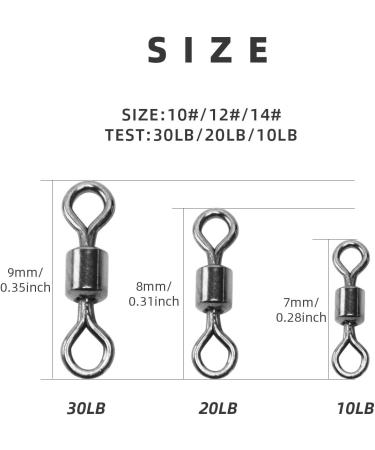 SF Fly Fishing Micro Swivels Stainless Steel 20lb 25 Pcs - Black Nickle Ball Bearing Swivels Hook line Connector - Buy Online on GoSupps.com