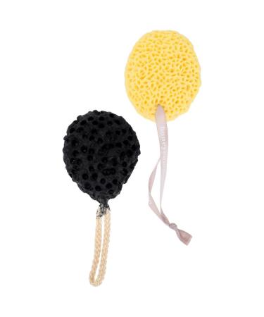 2Pcs Bath Ball Cleansing Puffs Foam Body Sponge Greek Sponge Bath Shower for Women for Cleaning Polyurethane spa Sponge Hydrophilic Polyurethane Seaweed Konjac Miss 21x14cm