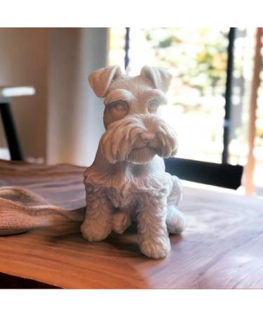 Schnauzer Dog Candle Figurine (Brown Sugar)
