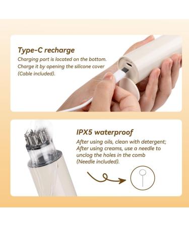 Electric Hair Oil Applicator & Scalp Massager 2-in-1 | Multi-Function Hair Oiling Brush for Essential Oils | International Shipping Available - Buy Online on GoSupps.com