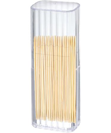 ONLYNERY Cotton Swab Holder with Lid | Clear Acrylic Dental Floss & Hair Accessories Storage Box | Stylish Canister Dispenser - Buy Online on GoSupps.com
