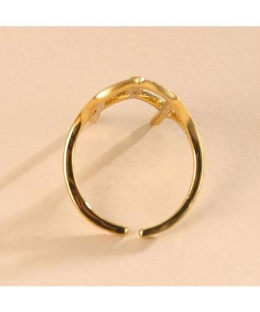 Punk Fingertip Micro-inlaid Zircon Opening Simple Party Jewelry Nail Decoration Finger Tip Rings Women Gift Gold-color - Buy Online on GoSupps.com