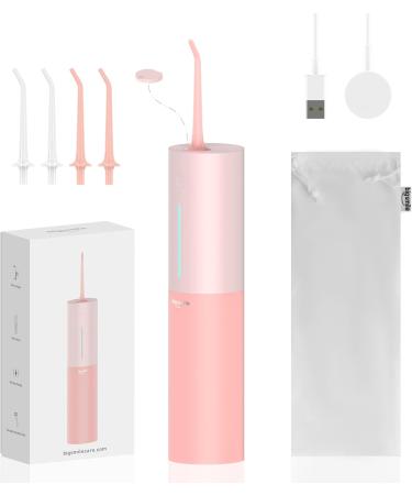 Bigsmile Pink Mini Water Flosser - Cordless Oral Irrigator for Kids Travel & Shower Use | Magnetic Wireless Charge | Dentist Recommended - Buy Online on GoSupps.com