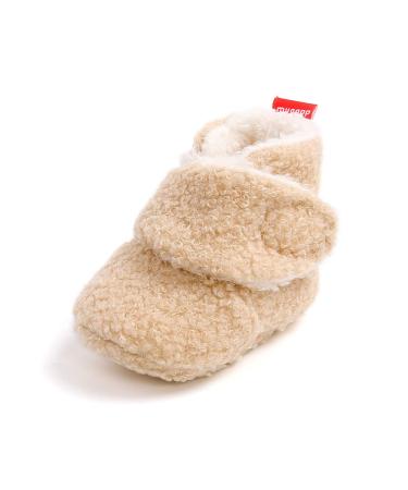 Matt Keely Baby Boys Girls Anti-Slip Soft Sole Slipper Booties Infant Crib Shoes Crawler Warm Winter Boots with Fleece Lining 12-18 Months Brown Style 2 - Buy Online on GoSupps.com