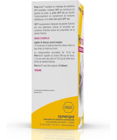  SIPF PROMINCIL 200 ml | Helps you lose weight naturally thanks to the combination of three plants: Fucus Meadowsweet and Horsetail | 100% Natural Formula | SYNERGIA Laboratory - Buy Online on GoSupps.com