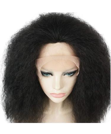 Shop SHIYID Lace Front Wig - Kinky Straight Black Synthetic Hairpiece | International Shipping Available - Buy Online on GoSupps.com