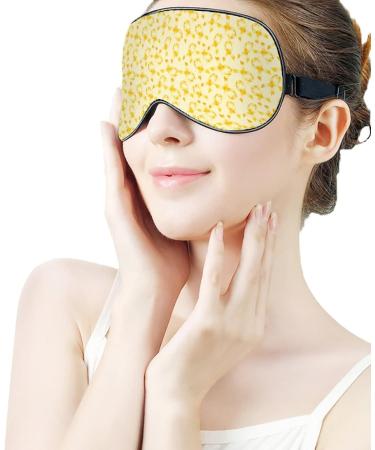 Buy Childhood Cancer Day Yellow Ribbon Sleep Mask for Women | Adjustable Eye Shades Cover with Elastic Strap - Buy Online on GoSupps.com