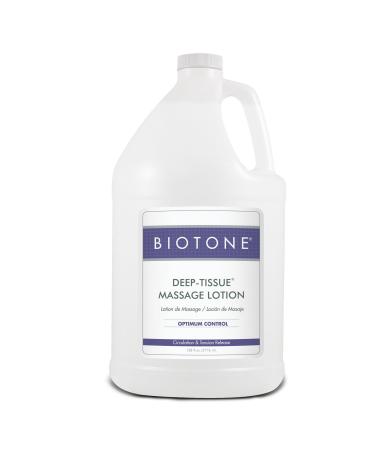 BIOTONE Deep Tissue Massage Lotion, Rich Texture, Lasting Glide, Use for Swedish, Trigger Point, Sports, and Deep Tissue, Smooth Application, Unscented 1 Gallon - Buy Online on GoSupps.com