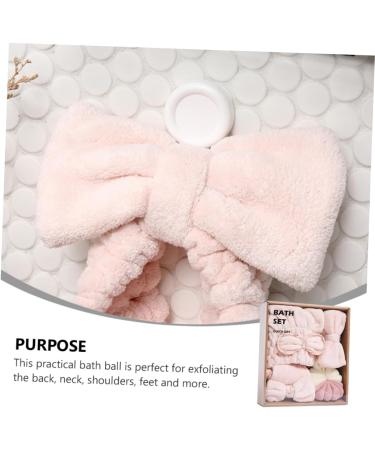 CANIGHT 1 Set Dry Hair Towel Set Lotus Tealight Candle Holder Bath Sponge Bath Towel Pink Twisted Yarn - Buy Online on GoSupps.com