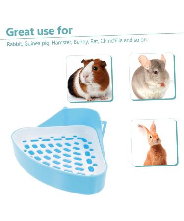 SEWOART Box Pet Urinal Potty Guinea Pig Brush Bunny Restroom Guinea Pig Training Pan Rabbit Toilet Pets Abs 24.5X18.5cm Blue - Buy Online on GoSupps.com