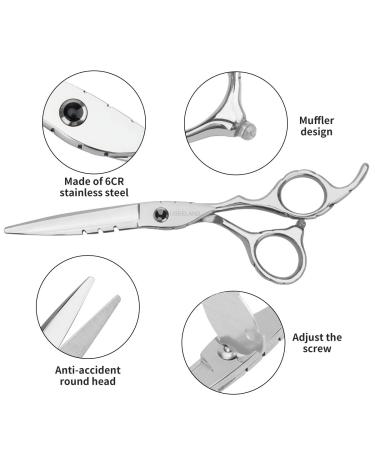 Professional Hair Cutting Scissors & Thinning Shears Kit - 6.5 Grooming Set for Men, Women & Pets with Comb & Case - Buy Online on GoSupps.com