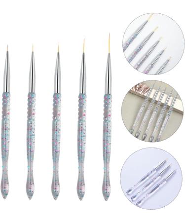 Healeved 2sets Nail Art Drawing Pen Manicure Accessories Gel for Nails Fine Line Nail Art Brush Nail Kits Nail Brush Fashion Nail Art Pen Kit De Manicura Super Fine Suite Pvc Pen Holder - Buy Online on GoSupps.com