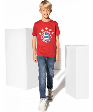 FC Bayern Munich Kids T-Shirt RED - 5 Stars Logo - Shop FCB Merchandise for Kids Online - Buy Online on GoSupps.com